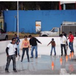 C'était ici mais pas ce jour-là : j'ai fait du patin à glace, en plein air (surtout en plein soleil), au Mexique...  Je ne l'aurais pas imaginé...